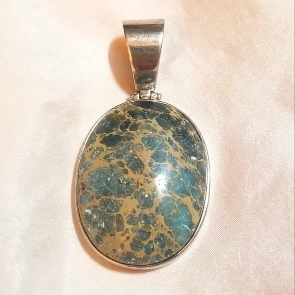 ALUMA Ocean Jasper Sterling Enhancer Pendant - Picture 5 of 8